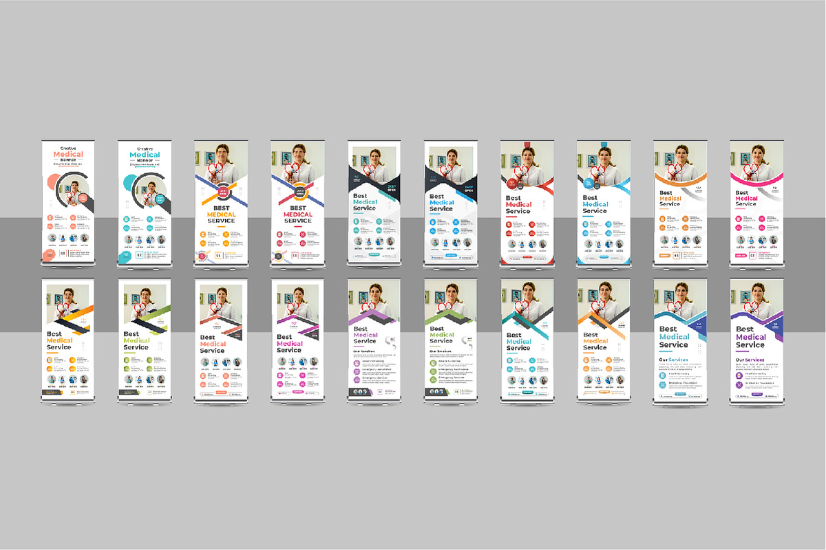 Medical, hospital roll up banner set, a Card Template by Pavel_design (Photo 1 of 11)