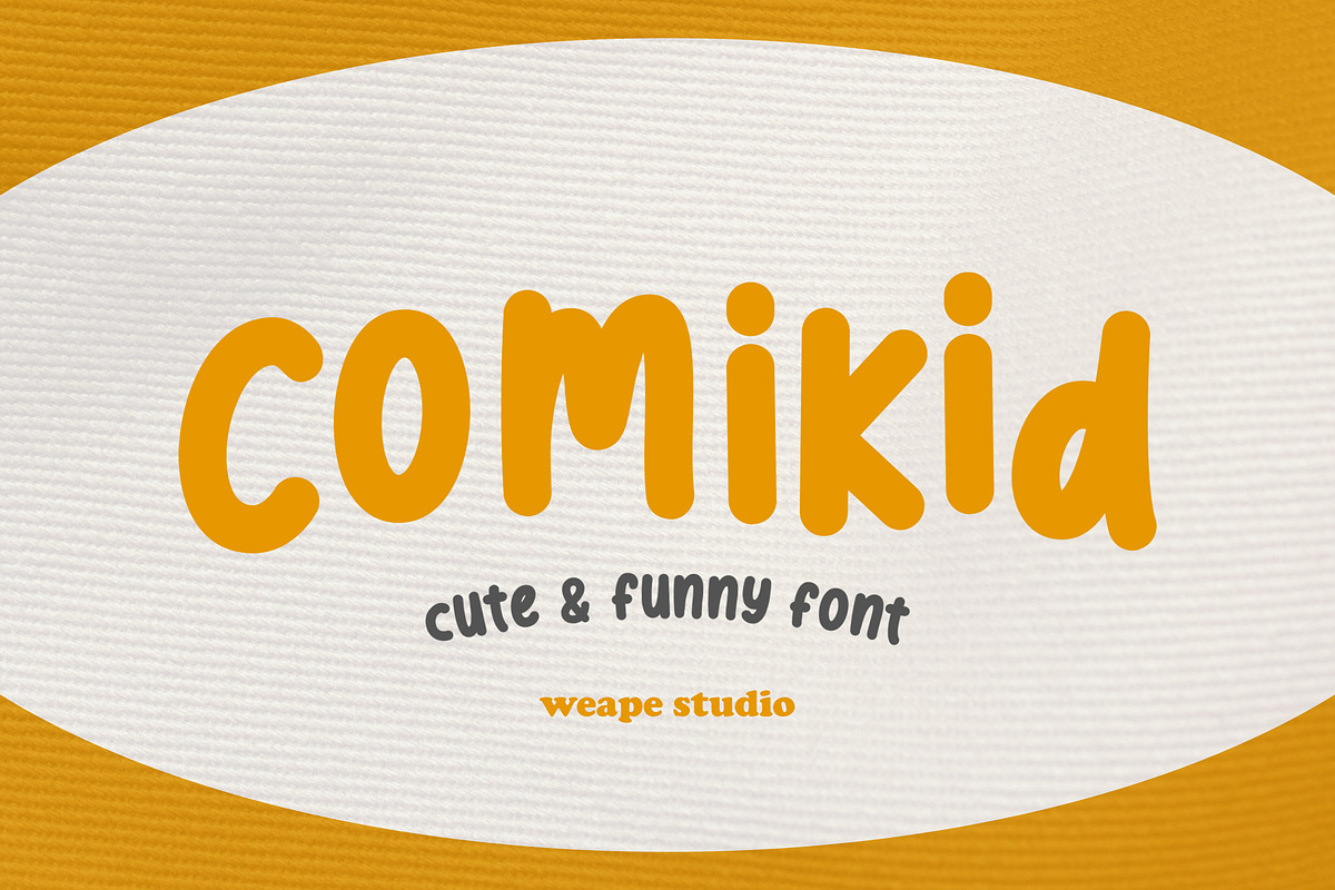 Comikid - Cute & Funny Font, a Handwritten Font by Weape Studio (Photo 1 of 7)