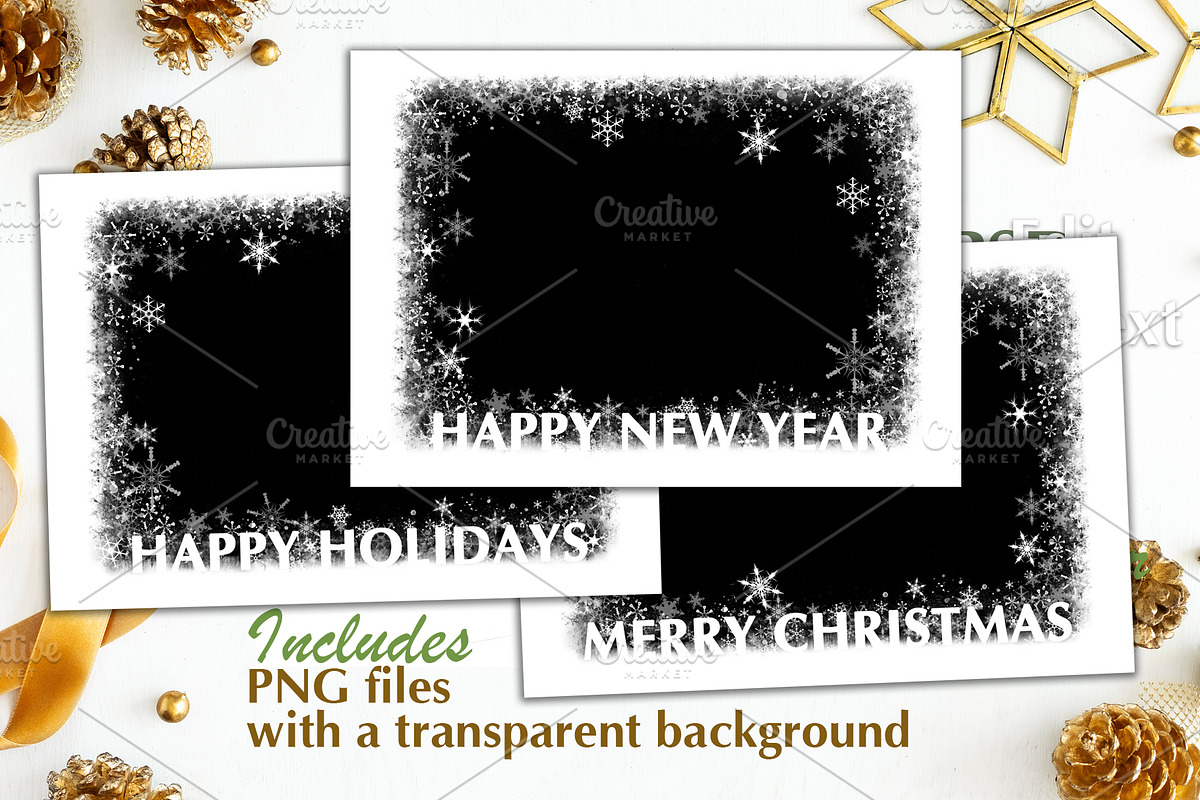 Snowy Holiday Cards Template PSD, a Card Template by PSD templates and Photos (Photo 5 of 6)