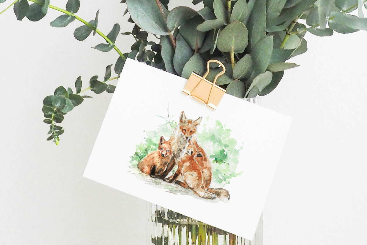 Little Fox Watercolor Nursery Set, an Animal Illustration by Kolorata Art (Photo 6 of 6)