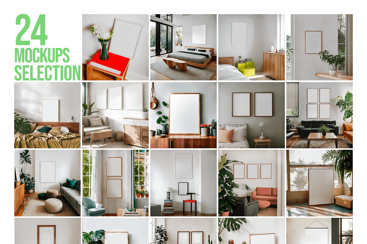 24 Fancy Frame Mockup Bundle, a Product Mockup by SigaSigaMockup (Photo 2 of 11)