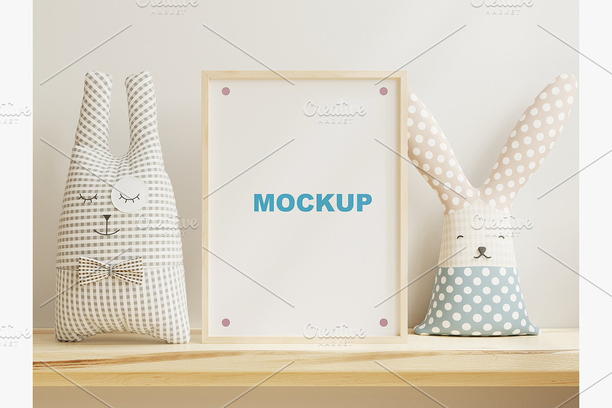 Kids frame mockup 001, a Household Mockup by vanitjan (Photo 1 of 2)