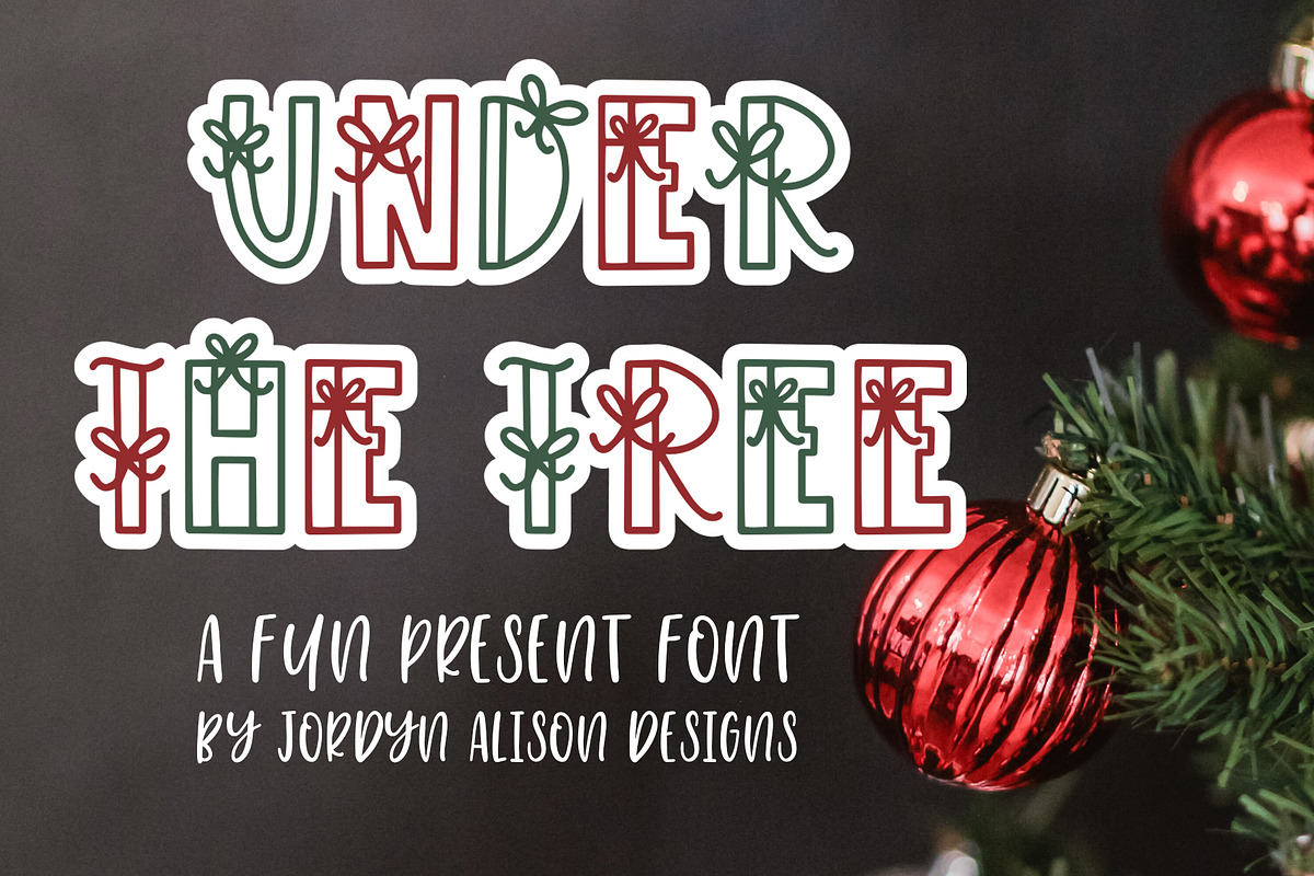 Under The Tree, Christmas Font