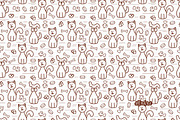 Dogs and Cats Pattern, a Pattern Graphic by AllNikArt (Thumbnail 2 of 4)