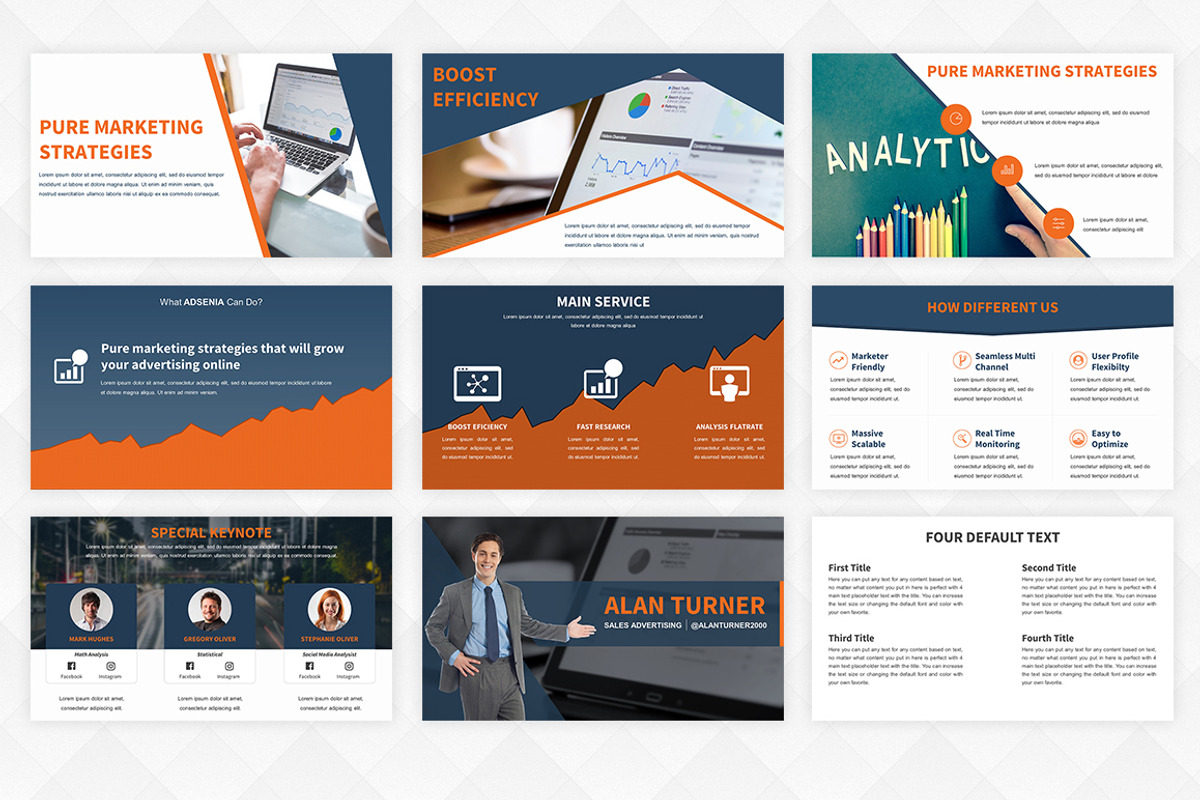 Ads Analytics PowerPoint Template, a Presentation Template by Affantjie Photowork (Photo 2 of 11)