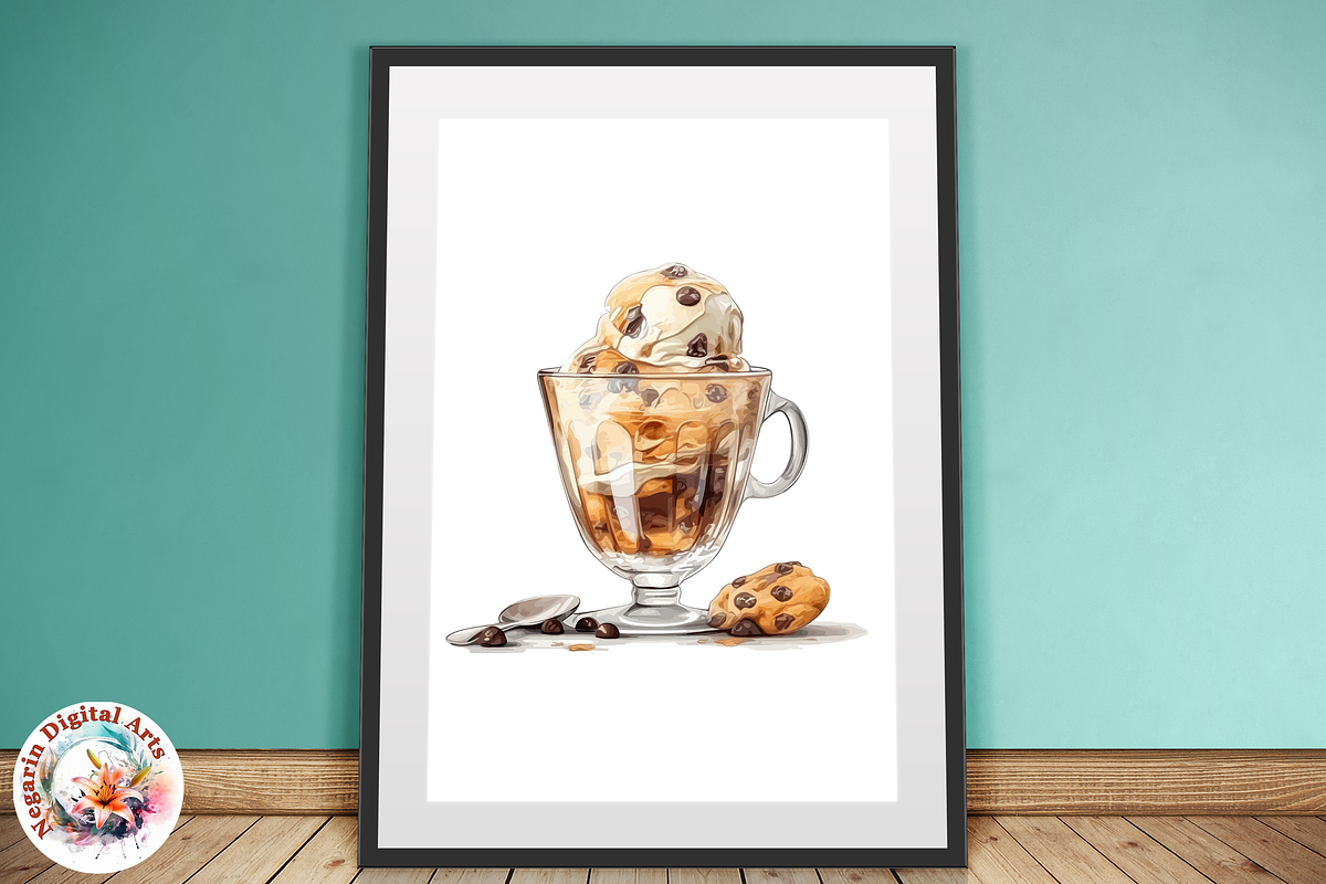 Delicious Watercolor Ice Cream, an Object Graphic by Negarin Digital Art (Photo 8 of 9)