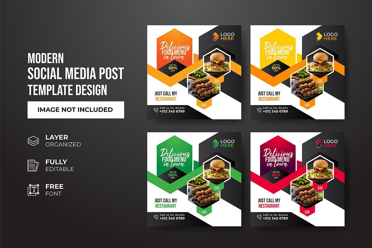 Social Media Post Template, a Social Media Template by gstudiovect21 (Photo 64 of 72)