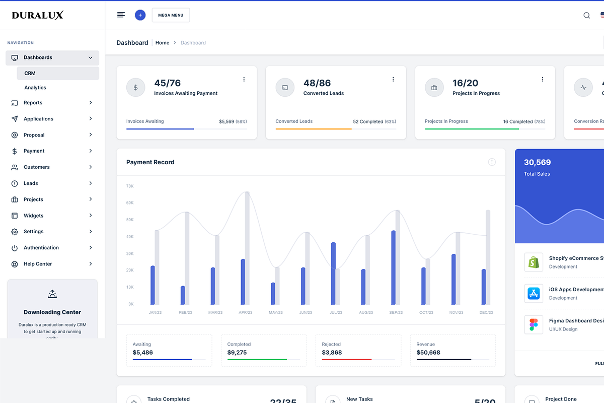 Duralux - PHP Admin Template preview 2