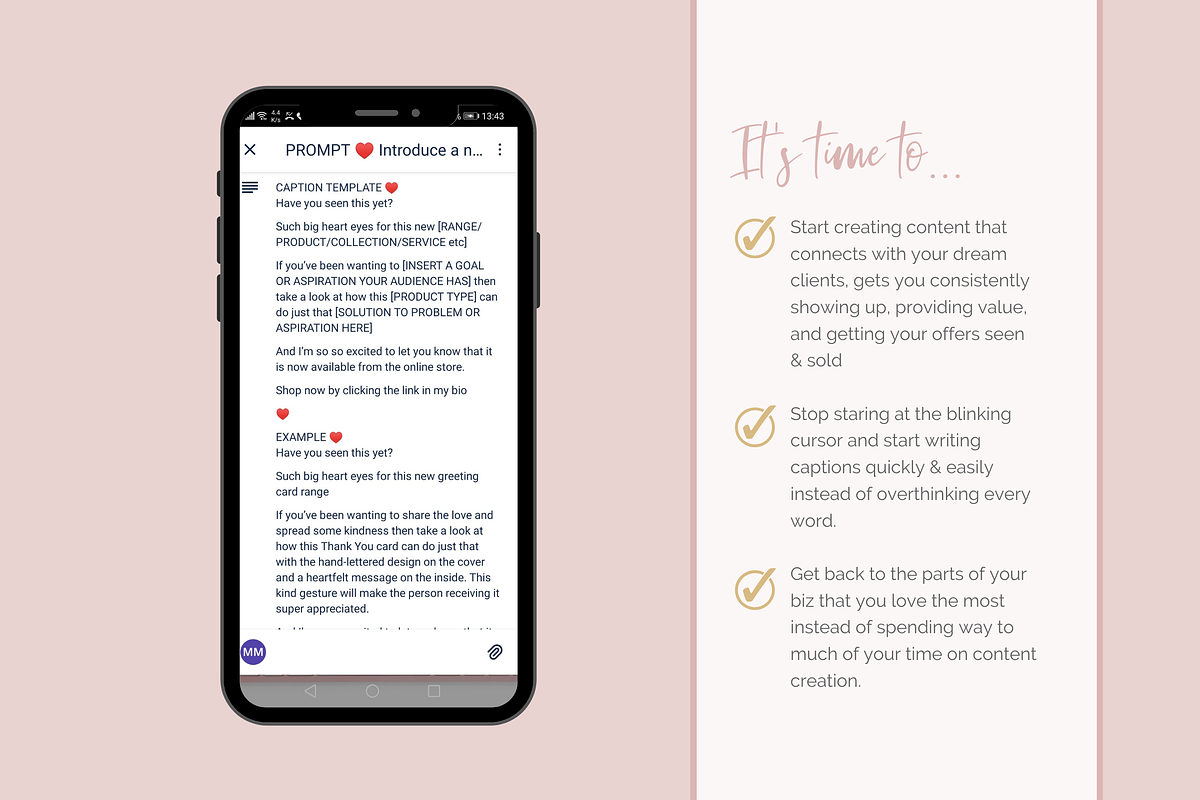 100 Caption Templates for Instagram, a Social Media Template by With Love Monique (Photo 8 of 10)