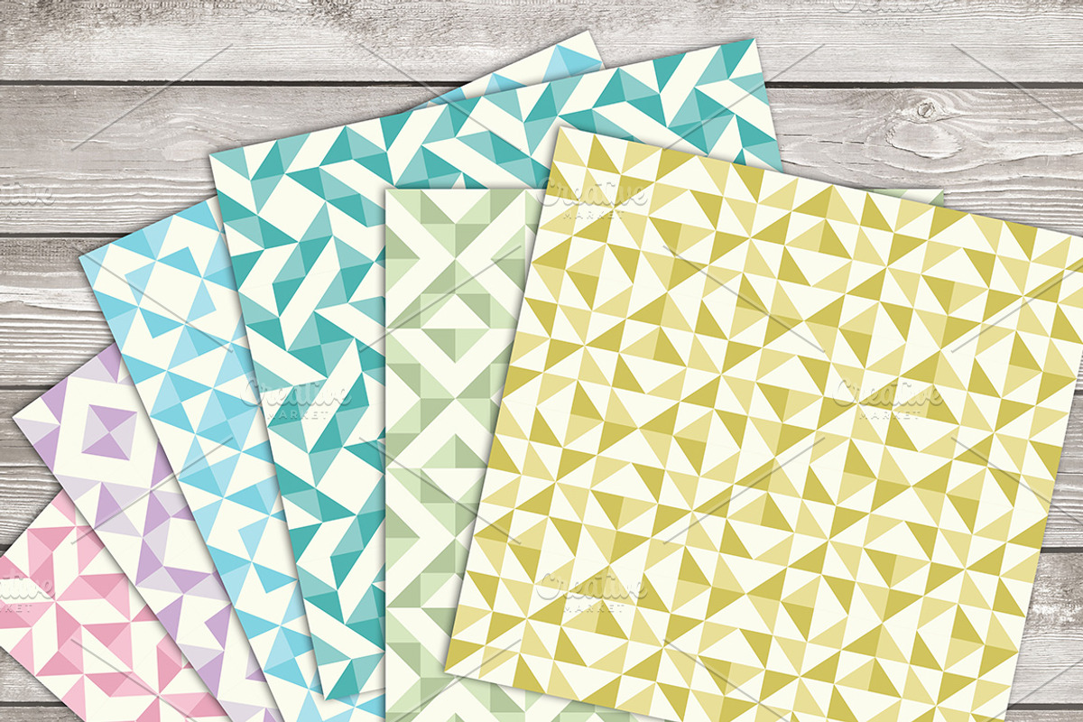 PATCHWORK digital paper pack, a Pattern Graphic by Slanapotam (Photo 2 of 4)
