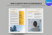 Editable Business Proposal in Canva, a Brochure Template by Oshin Design (Thumbnail 3 of 8)