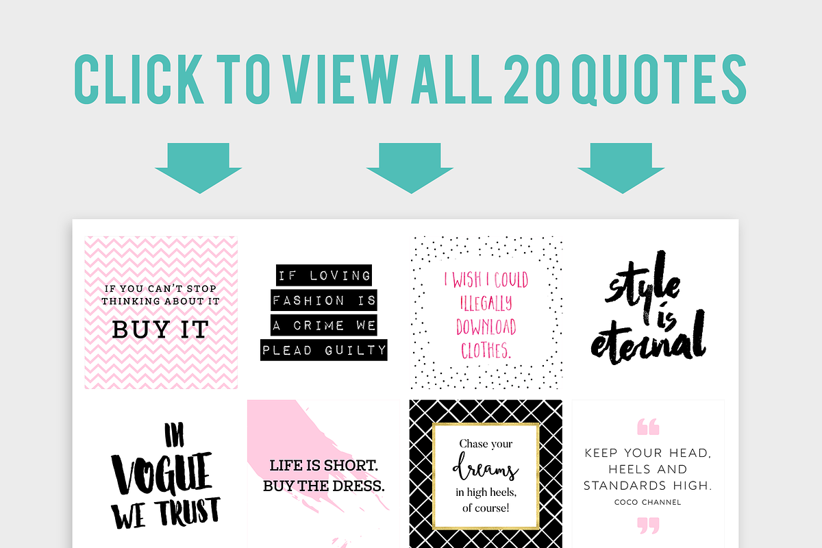 Ultimate Fashionista's Quotes Bundle, a Social Media Template by Garlic Friday Design (Photo 2 of 2)