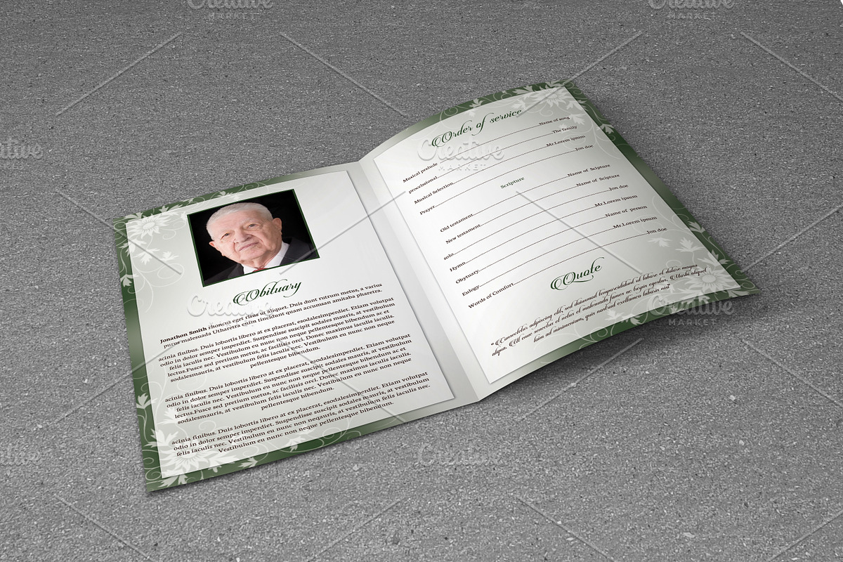 Funeral Program Template-T607, a Brochure Template by Template Shop (Photo 2 of 4)