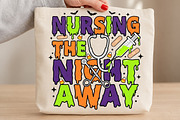 Nursing the Night Away Halloween PNG, a Seasonal Illustration by DreamCafeArt (Thumbnail 3 of 7)