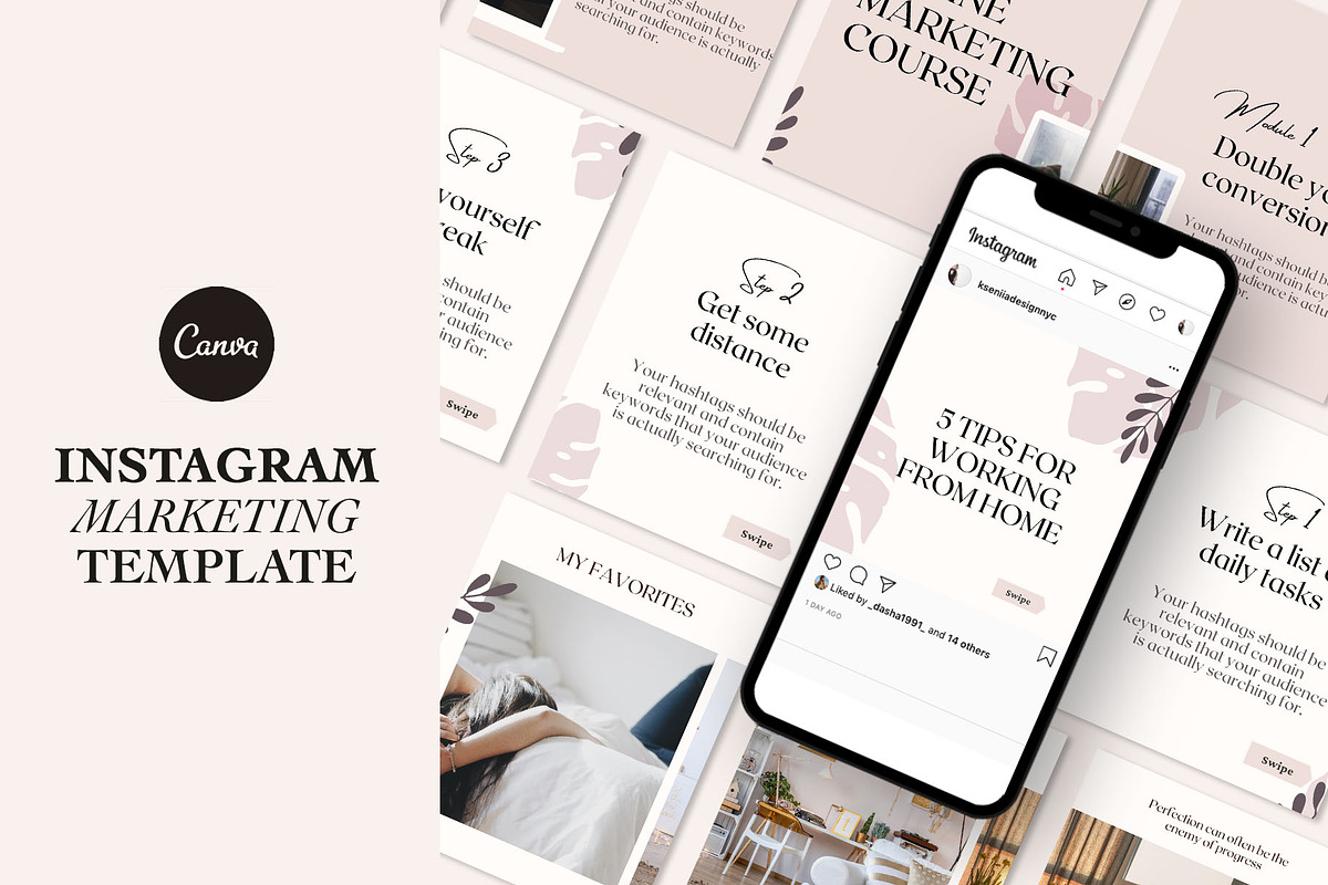Entrepreneur Instagram Marketing, a Social Media Template by Kseniia_Design (Photo 1 of 12)
