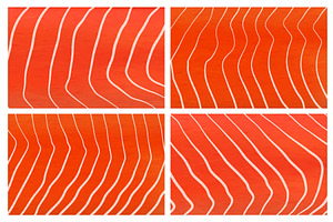 Realistic salmon fish meat texture, a Food Illustration by Vector Tradition