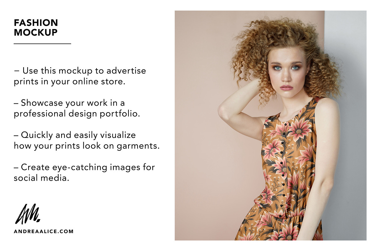Fashion Mockup - Woman in Jumpsuit, a Shirt Mockup by Andrea Muller (Photo 3 of 6)