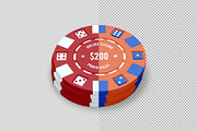 Casino Chips Mockup - 6 views, an Advertising Mockup by Illusiongraphic (Thumbnail 10 of 18)