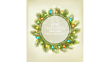 Holiday Christmas background, an Illustration by ecco