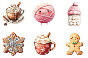 Hot Cocoa and Gingerbread Cliaprt, a Seasonal Illustration by Designking (Thumbnail 3 of 5)