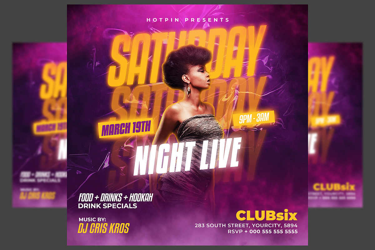 Night Club Party Flyer Template, a Flyer Template by Hotpin (Photo 1 of 2)