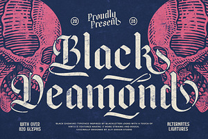 Black Deamond Typeface, a Blackletter Font by alit design