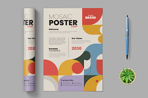 Creative Mosaic Flyer Layout, a Flyer Template by ContestDesign