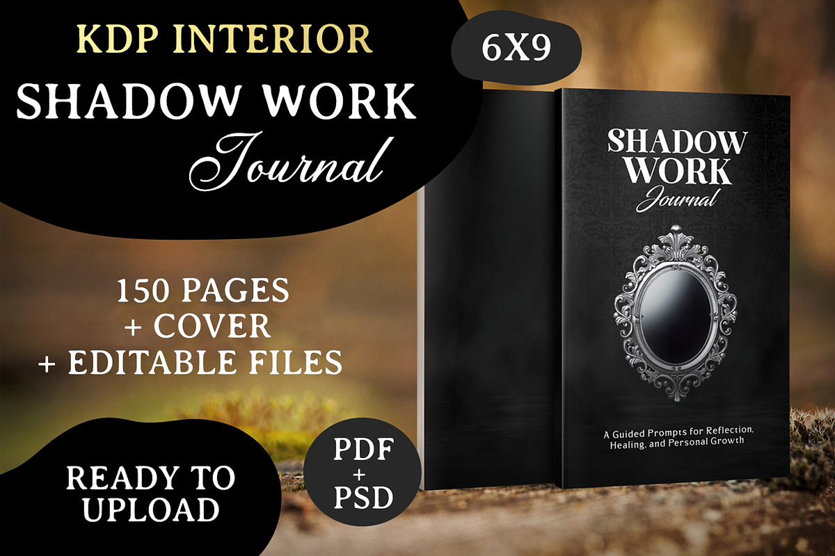 Shadow Work Journal Workbook, a Stationery Template by Flurry Art (Photo 1 of 4)