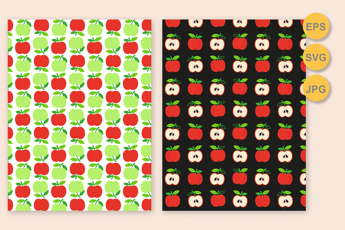 Seamless pattern Crazy Apple, a Pattern Graphic by Nataliia Toporovska (Photo 5 of 5)