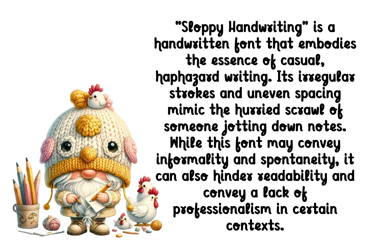 Sloppy Handwriting - Handwriting, a Handwritten Font by Charmingbear59.design (Photo 4 of 5)
