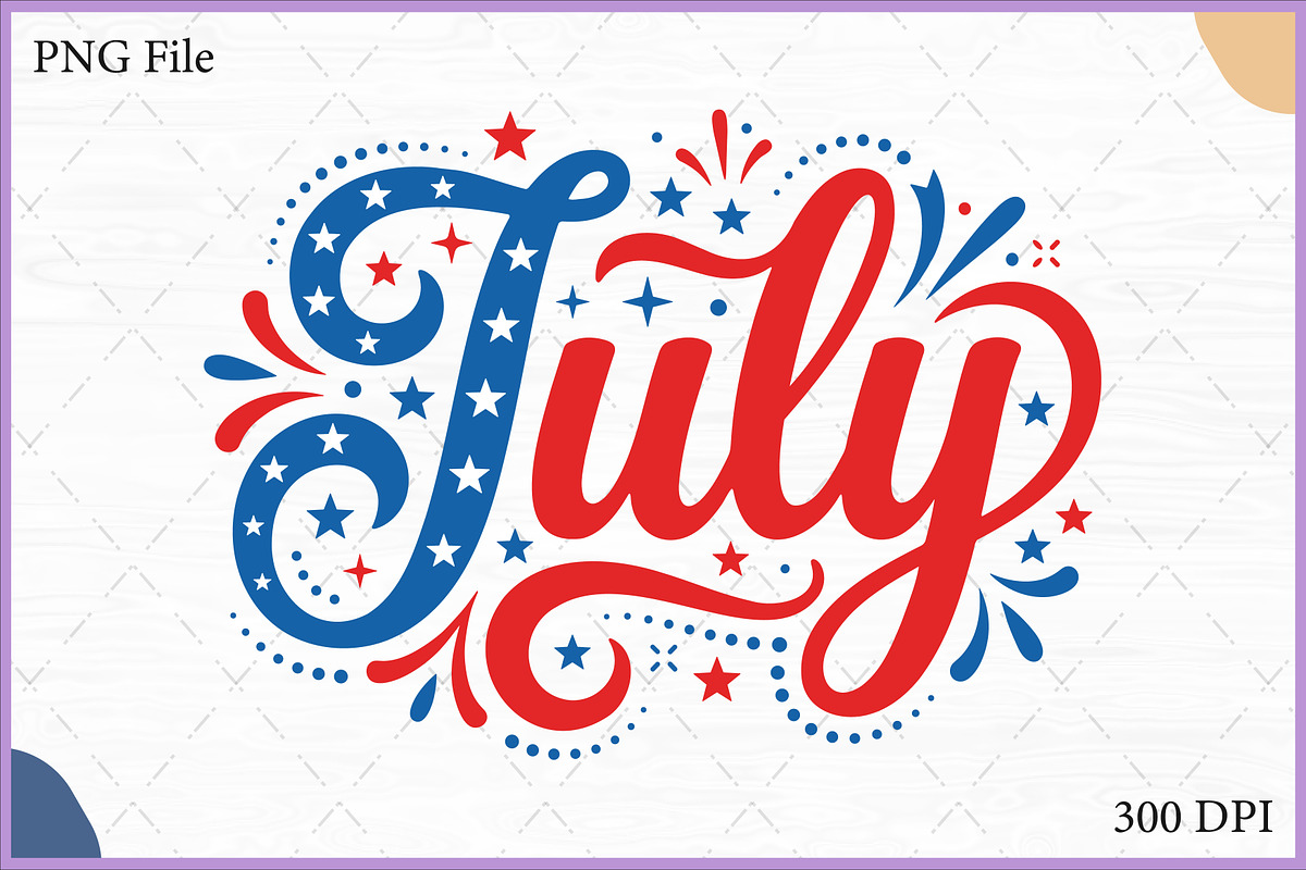 Patriotic 4th of July Lettering SVG, an Object Illustration by Gfx Expert Team (Photo 1 of 3)