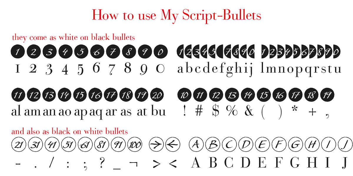 Bullets, a Symbol Font by Wiescher-Design (Photo 11 of 14)