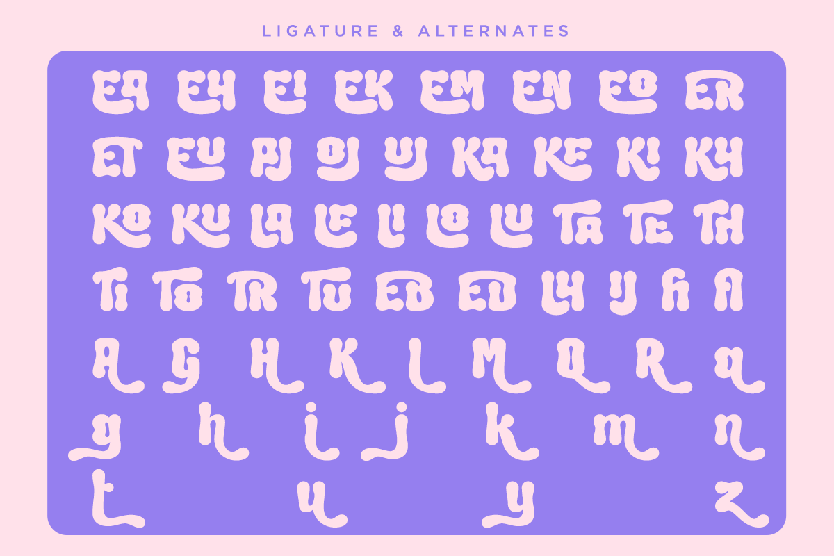 Lakotha - Bubble Ligature Font, a Sans Serif Font by Say Studio (Photo 11 of 12)
