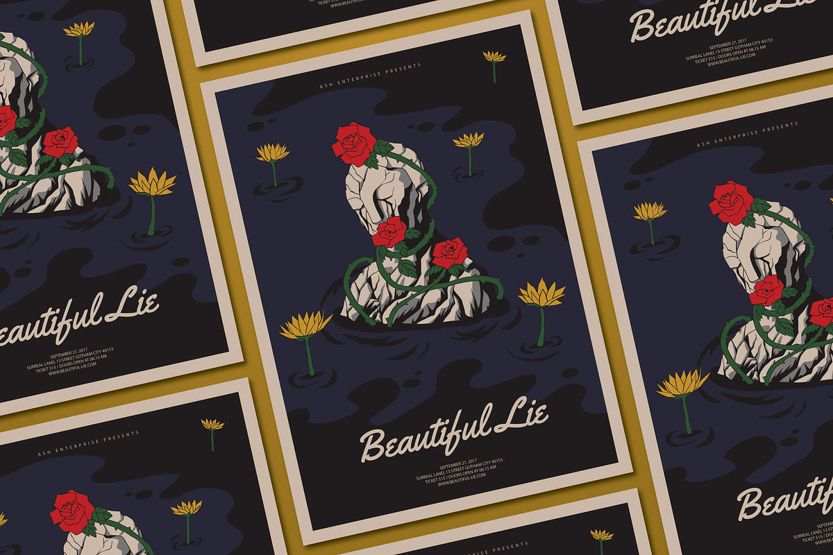Poetic Surrealist Hand Drawn Flyer, a Flyer Template by ashenterprise (Photo 3 of 3)