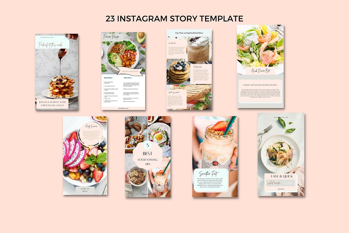 Food Instagram Template Bundle, a Social Media Template by Deepa Template Studio (Photo 3 of 17)
