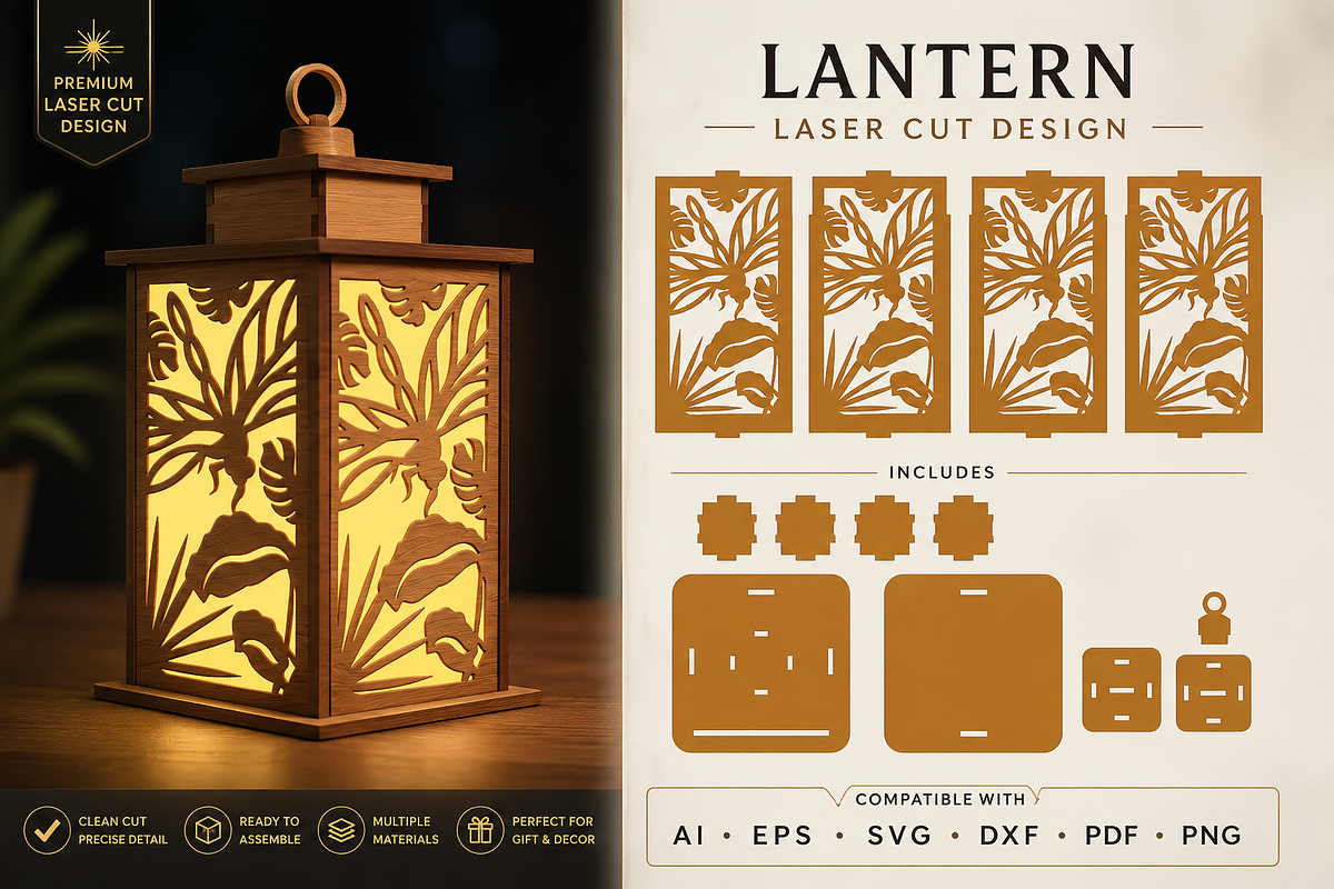 Dragonfly Lantern Lasercut BUNDLES, an Object Graphic by OTVEY DESIGN (Photo 13 of 13)