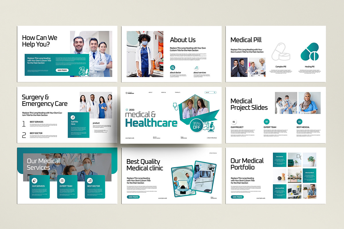 Medical and Healthcare Presentation, a Presentation Template by MightyDesign (Photo 1 of 8)