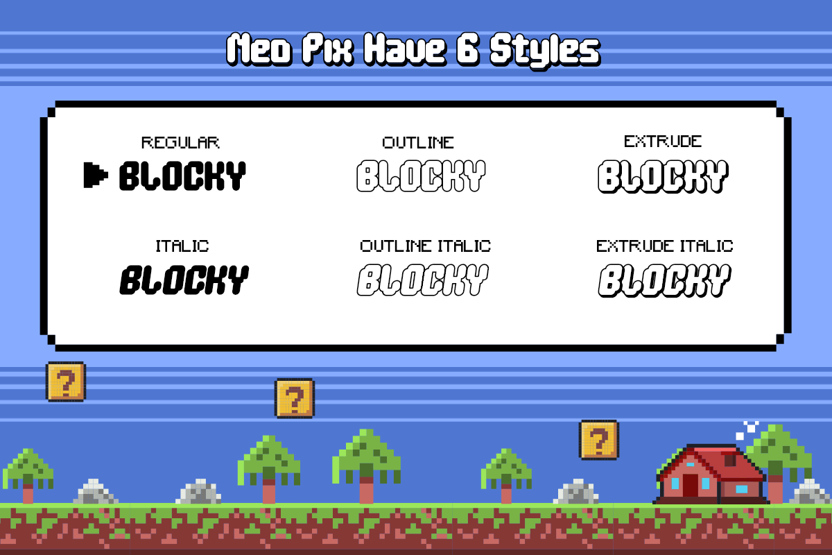 Nano Pix - Pixel Game Family, a Font by Dharmas Foundry (Photo 6 of 12)