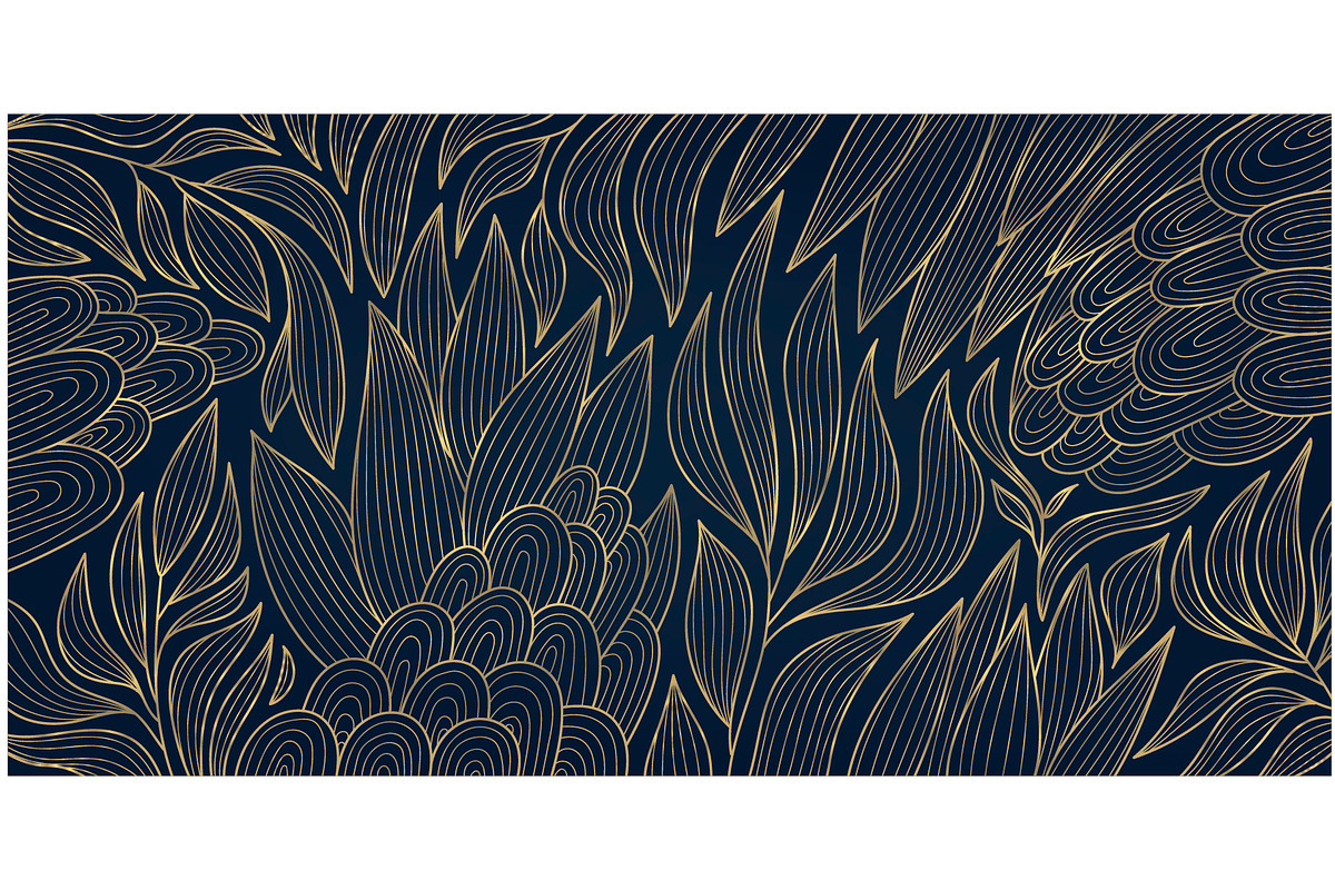 Luxury line leaves art deco patterns, a Pattern Graphic by Marylia (Photo 6 of 16)