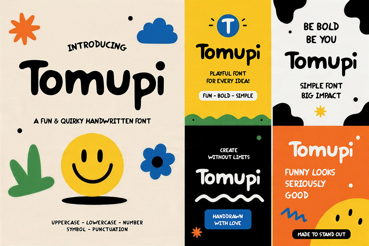 Tomupi - Fun Handdrawn Font, a Handwritten Font by Pitchlook.Studio (Photo 4 of 4)