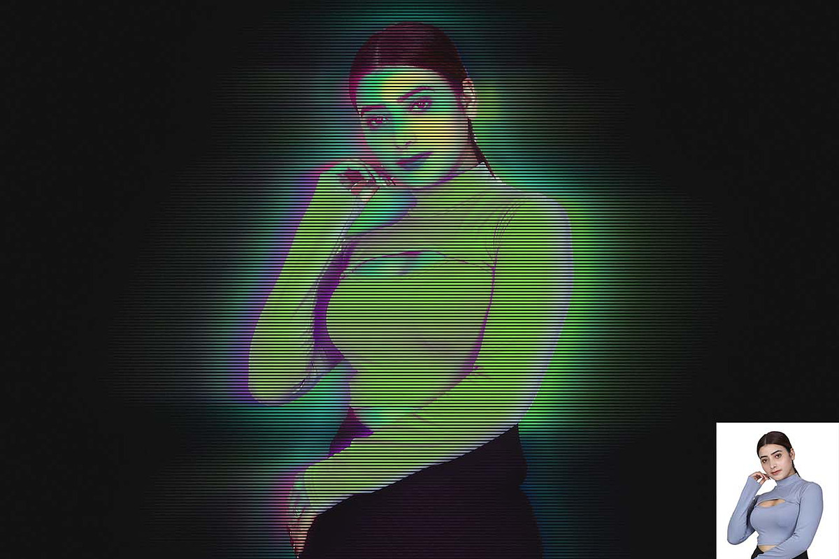 Ultra Neon Hologram FX Ps Action, an Action Add-On by Studio Retouch (Photo 5 of 14)