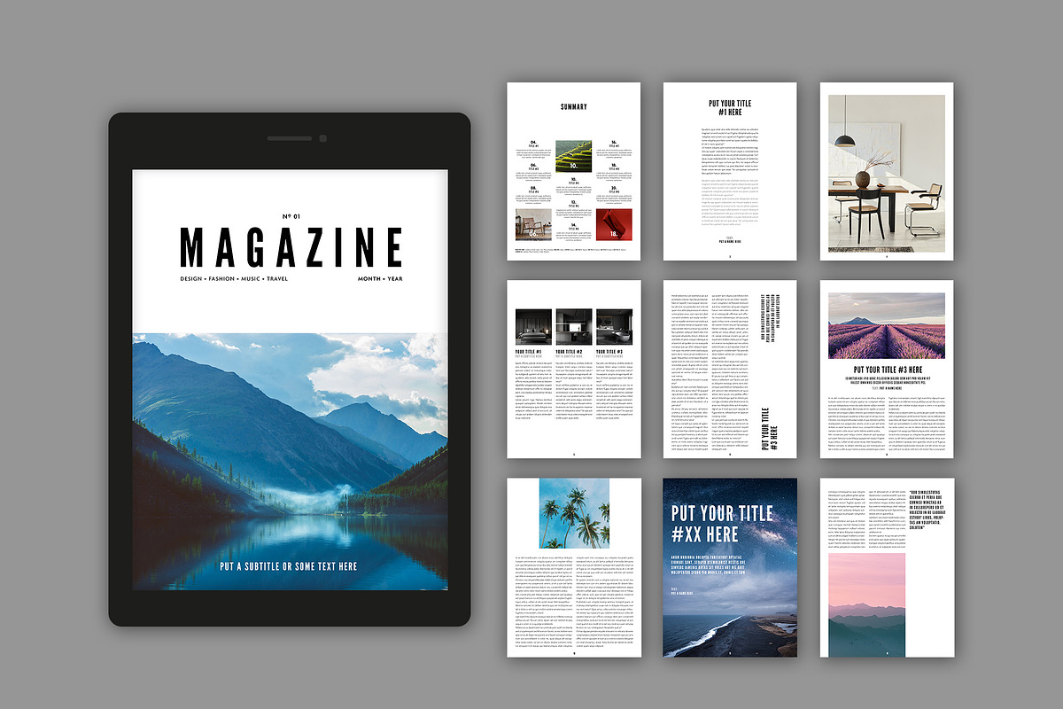 Digital Magazine Layout, a Magazine Template by tomsarraipodesign (Photo 1 of 2)