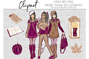 planner girl fall clipart, autumn, an Illustration by Personal Epiphany (Thumbnail 3 of 4)