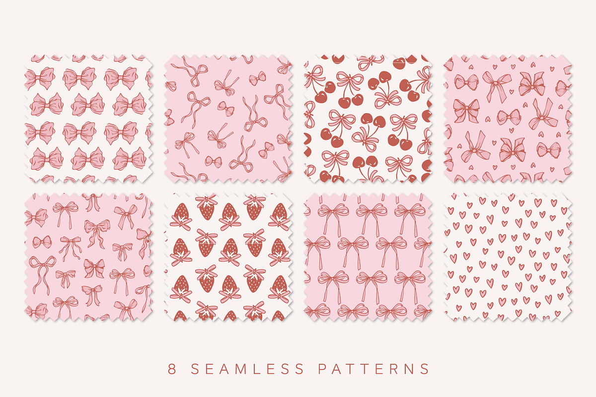 Coquette set | graphics & patterns, a Decorative Illustration by Ola_Mazur (Photo 3 of 6)