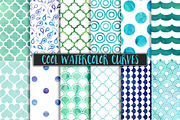 Cool Watercolor Pattern Backgrounds, a Pattern Graphic by Paper Element (Thumbnail 1 of 5)