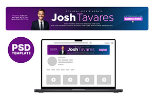 Professional Realtor YouTube Banner, a Social Media Template by Vaughn Studios