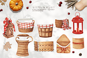 Watercolor Set Autumn Bouquet, a Decorative Illustration by ViktoriyaD (Thumbnail 8 of 10)