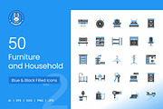 Furniture & Household Blue & Black, an Icon by IconBunny (Thumbnail 1 of 2)