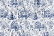 Christmas Toile Seamless Patterns, a Pattern Graphic by Olya Creative (Thumbnail 14 of 21)
