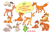 Cute woodland animals bundle, an Animal Illustration by Haso (Thumbnail 8 of 10)